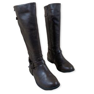 LAST CHANCE Mossimo Dark Brown Vegan Leather Riding Boots